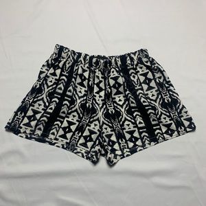 Fab’rik Black + White Patterned Shorts